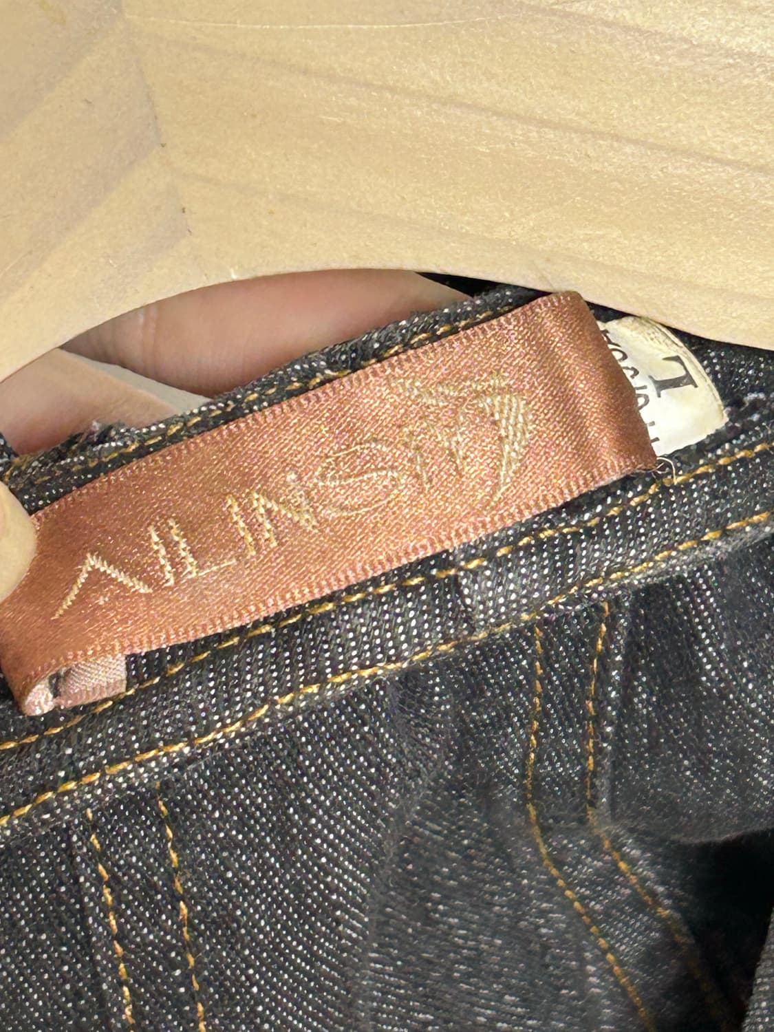 빈티지) 흑청 데님 후드조끼 베스트 상품이미지6