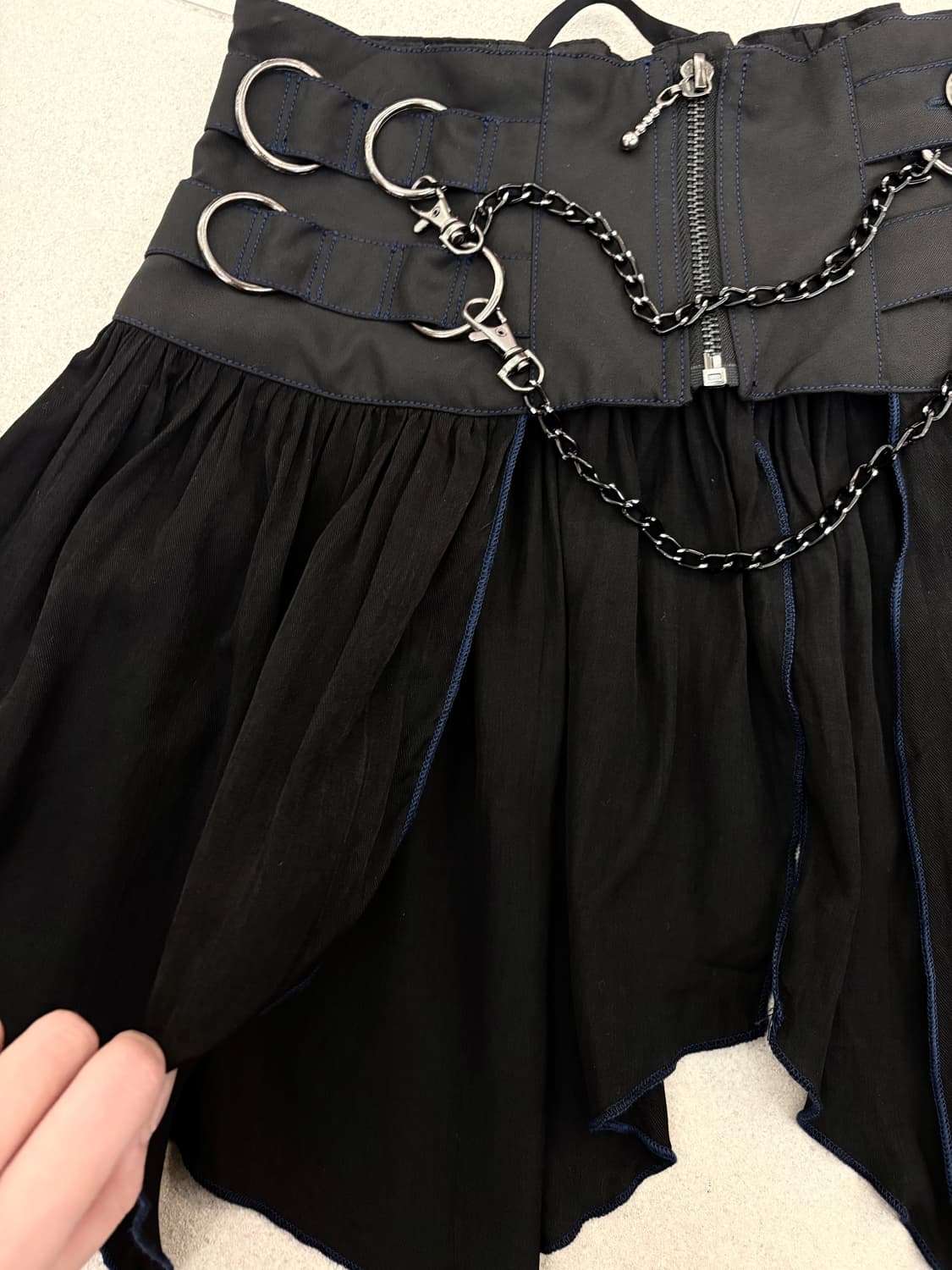 펑크 레이어드 스커트 상품이미지4