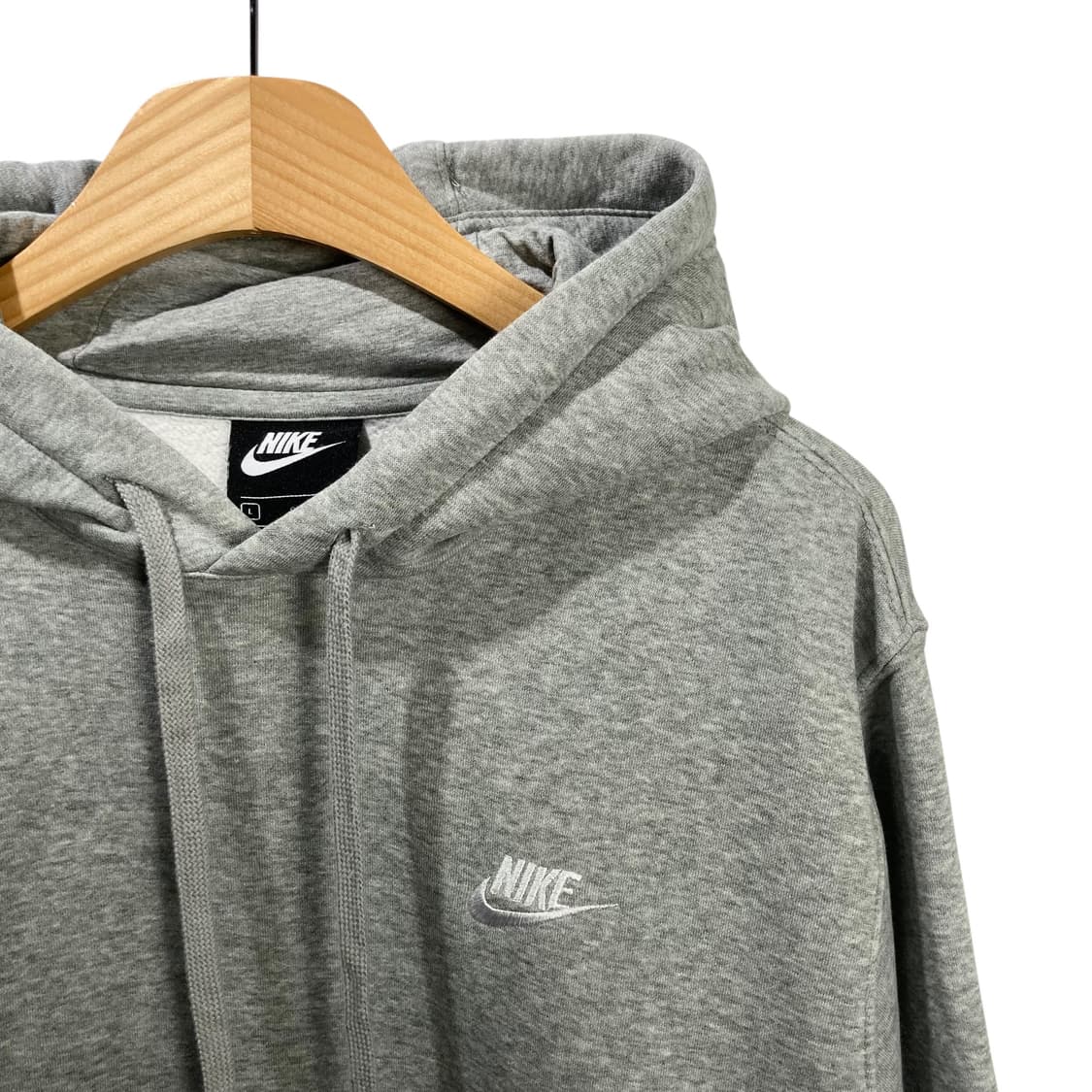 나이키 클럽로고 그레이 후드 상품이미지3