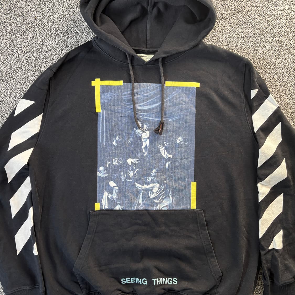 오프화이트 카라바조 후드티 (L) 상품이미지2