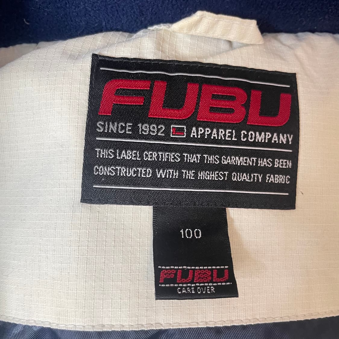 후부 올드스쿨 레터링 덕다운 화이트 패딩 100 상품이미지5