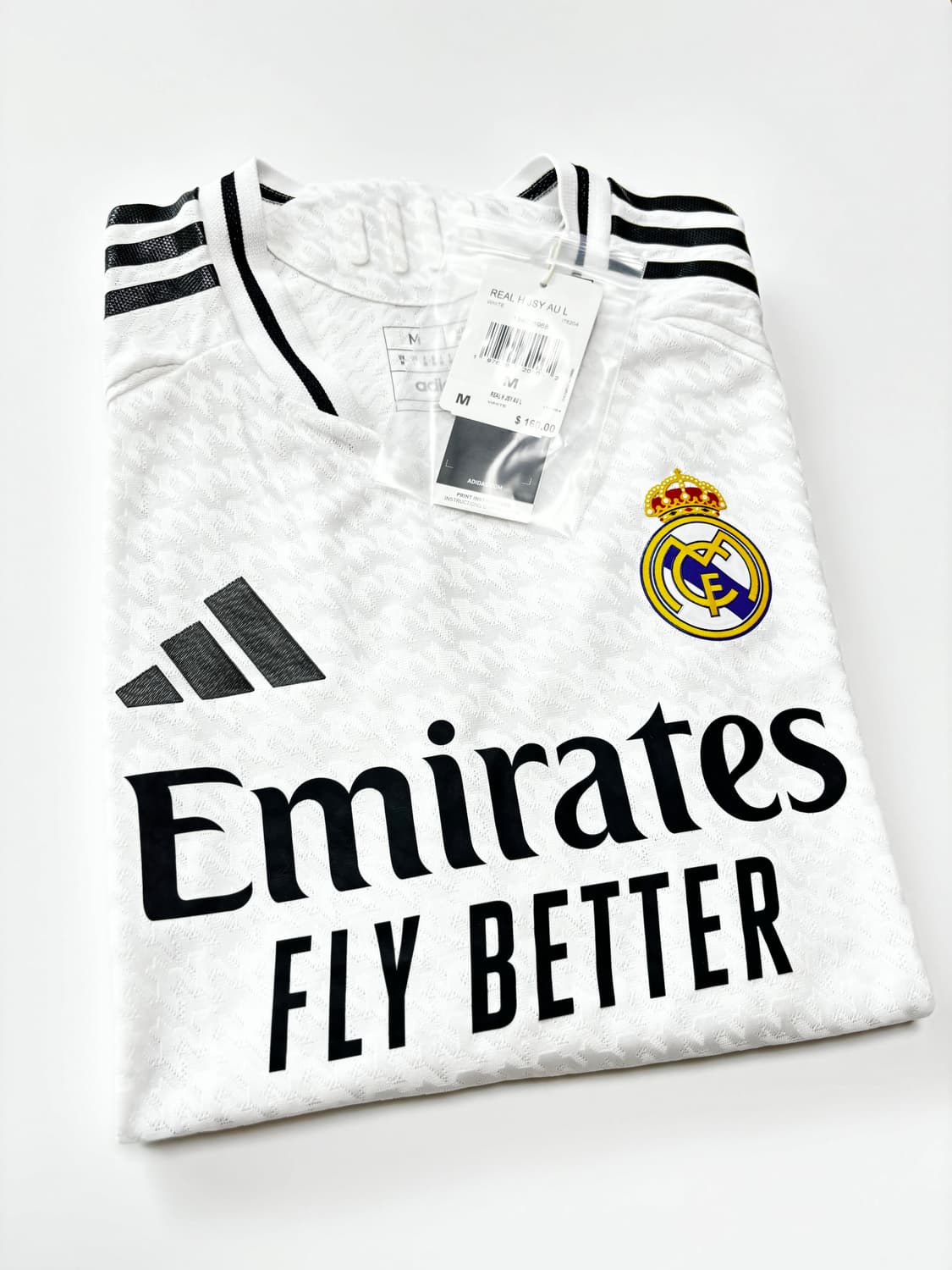 24-25 레알마드리드 어센틱 긴팔 노마킹 해외 M 상품이미지2