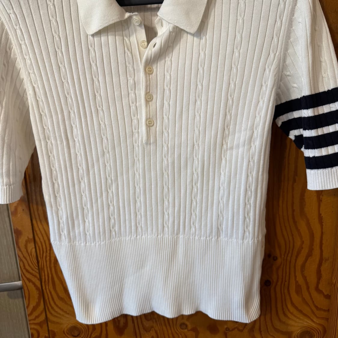 톰브라운 23 S/S 4바 니트 반팔 폴로셔츠 상품이미지2