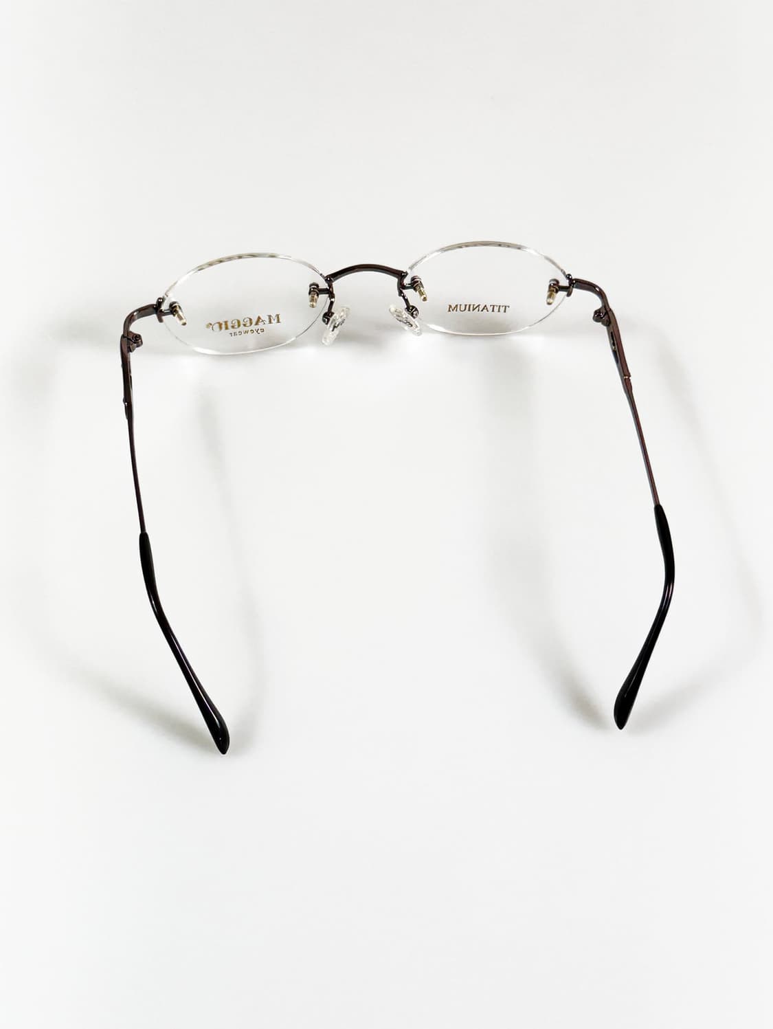 MAGGIO 티타늄 무테 오벌 프레임 빈티지 안경 상품이미지5