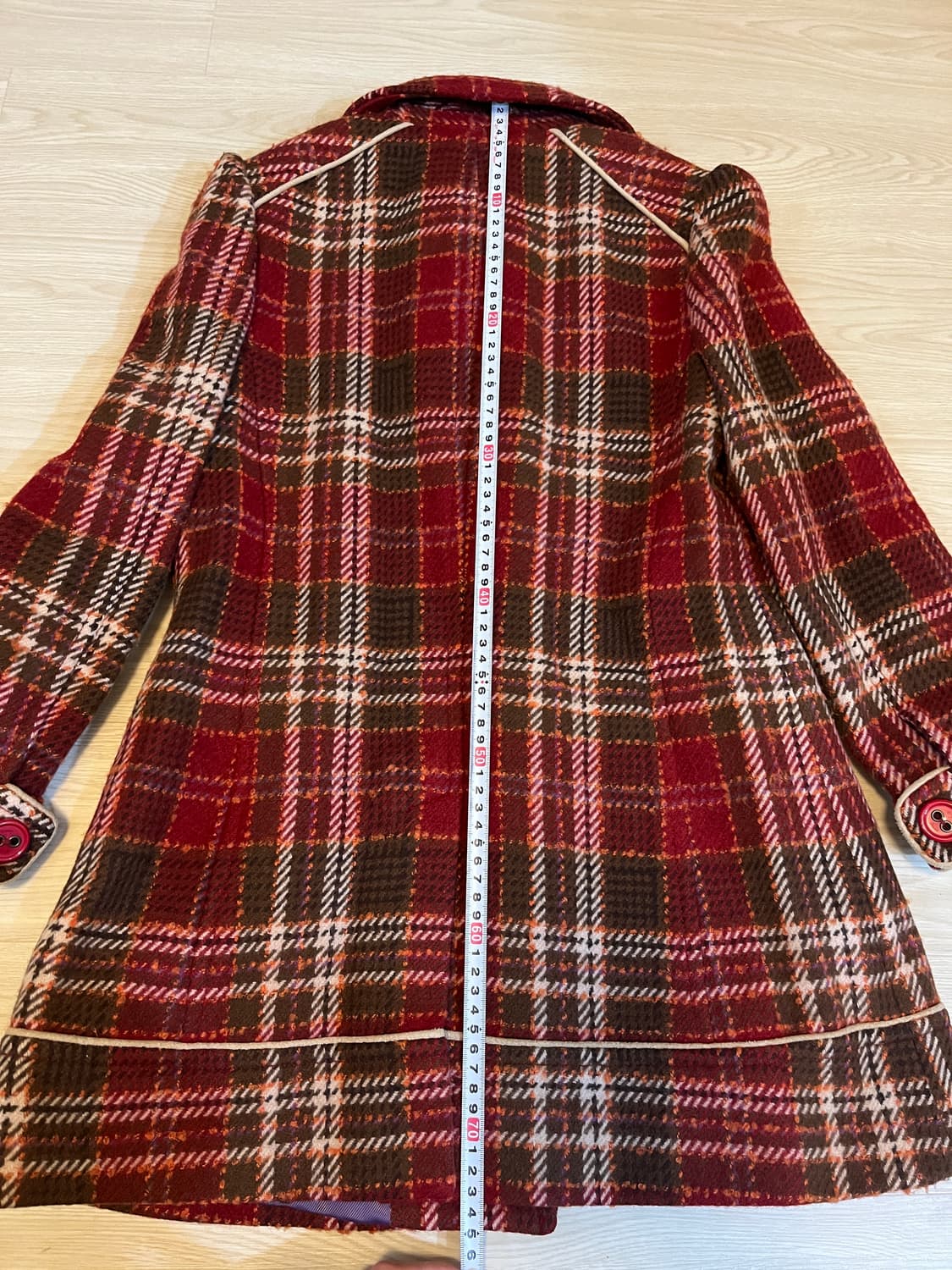 빈티지 빈폴 체크코트 상품이미지5