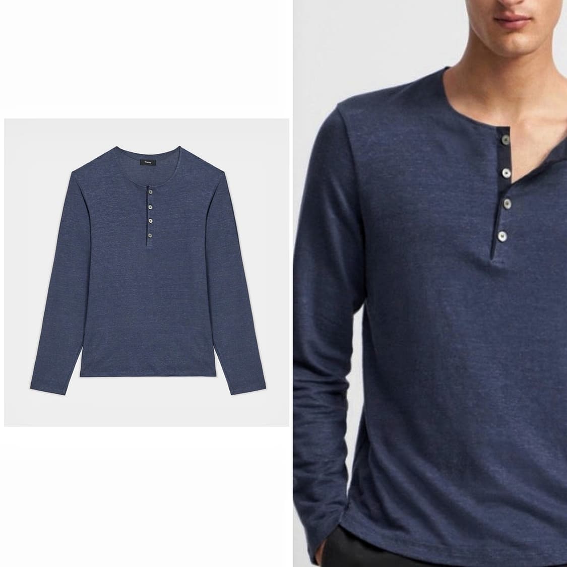 띠어리 헨리넥 린넨 롱 슬리브 상품이미지2