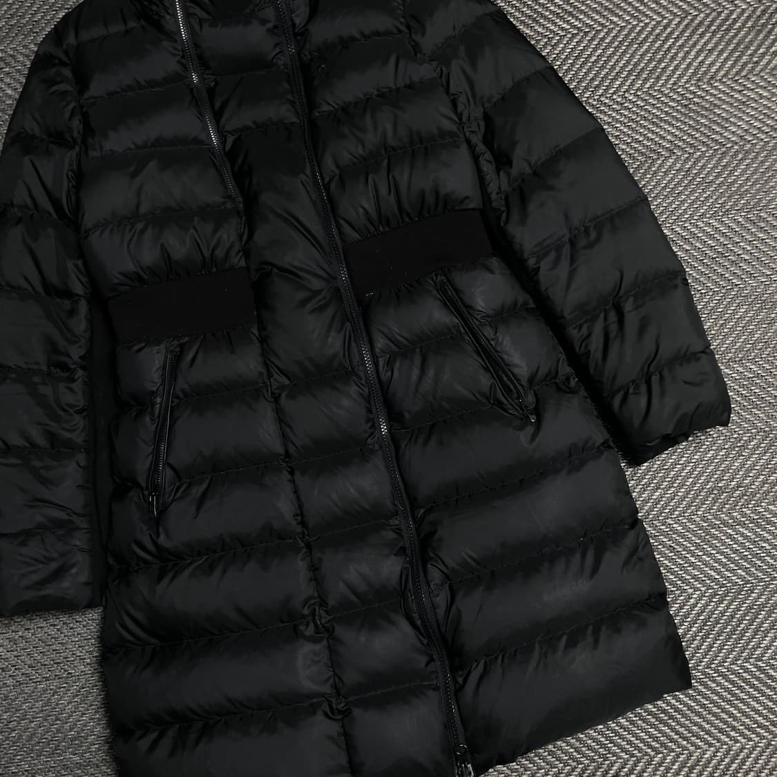 Hazzys 우먼스 더블지퍼 푸퍼 밴딩 디테일 롱 패딩 점퍼o 5361 상품이미지2