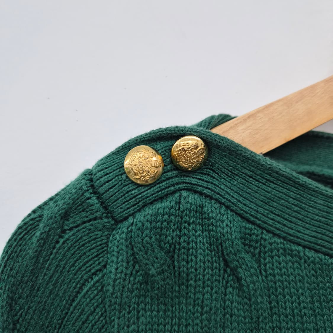 폴로 랄프로렌 버튼 디테일 케이블 니트 여성 M 상품이미지2