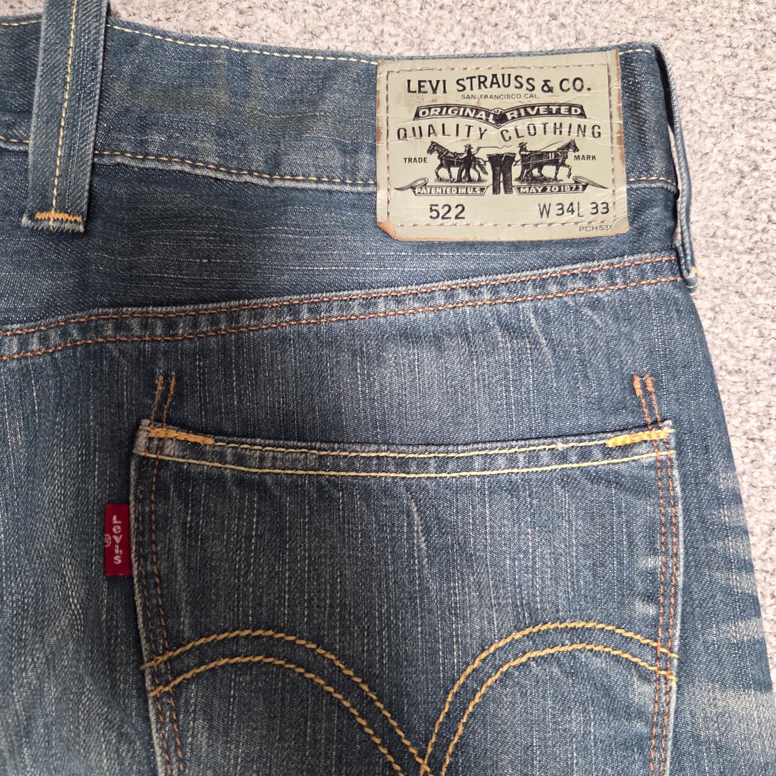 리바이스 522 데님팬츠 청바지 34-35 상품이미지8