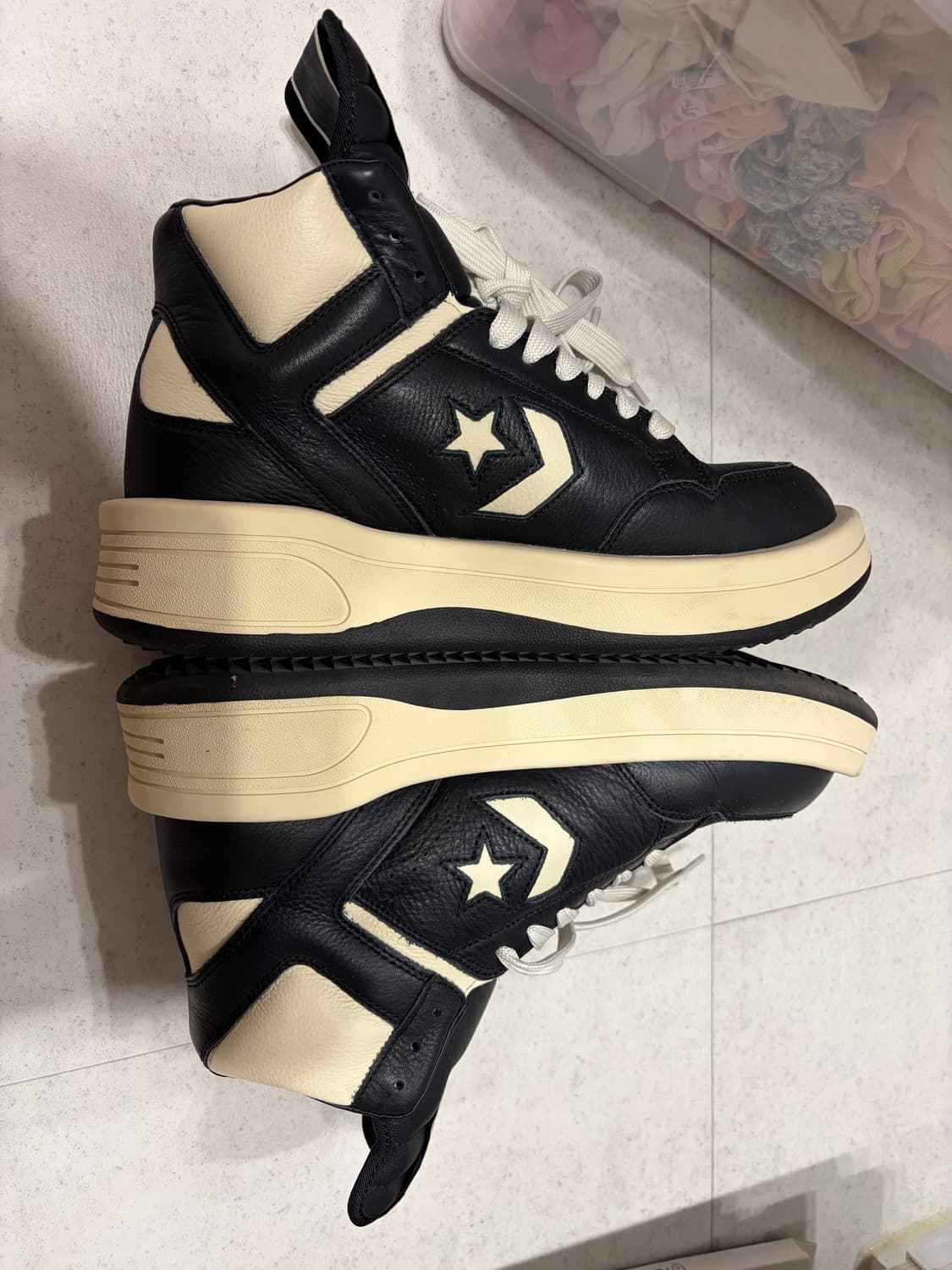 터보웨폰 1회착 275 팝니다 / 컨버스 다크쉐도우 블랙크림 상품이미지6