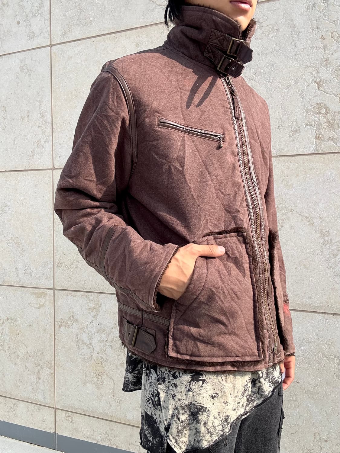 “Edwin” Y2K Brown Neck 2Buckle Brown Mus 상품이미지3