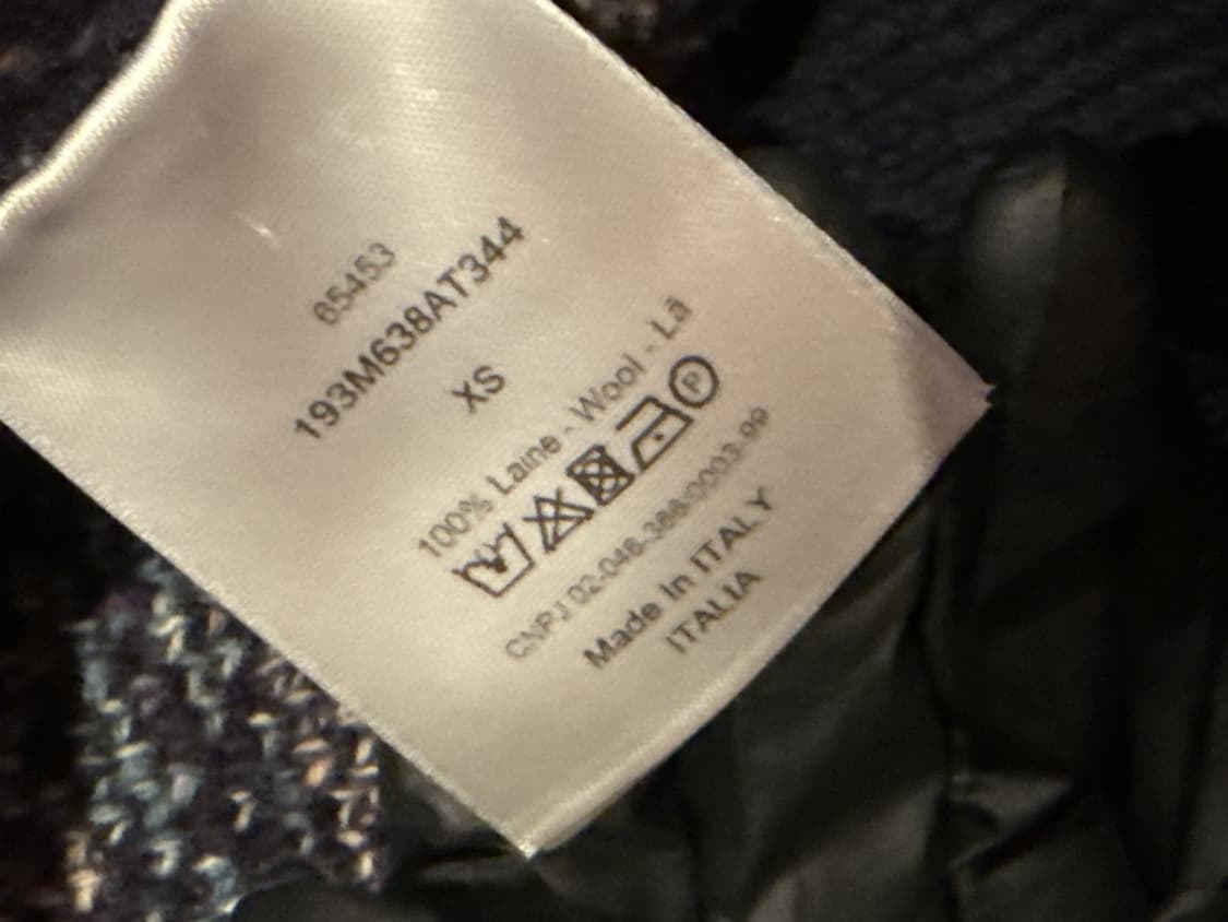 번개케어정품인증/한정판 디올 오블리크 자카드 멀티컬러 네이비 울 스웨터  상품이미지8