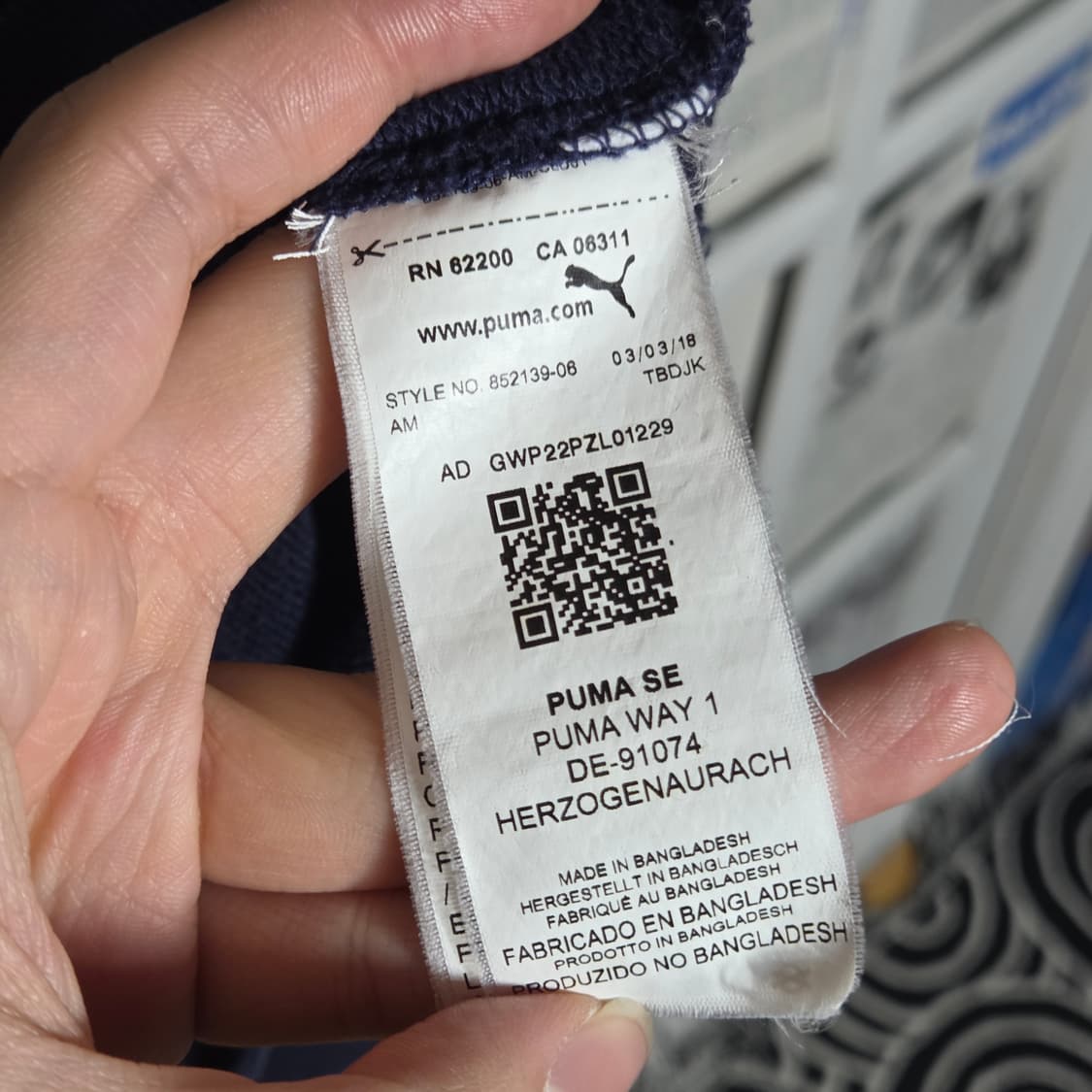 퓨마 네이비 사이드 트랙 라인 후드티 상품이미지10