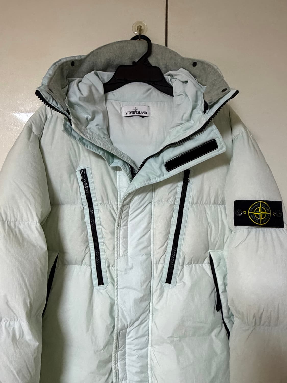 스톤아일랜드 크링클랩스 아이스블루 롱패딩 상품이미지1