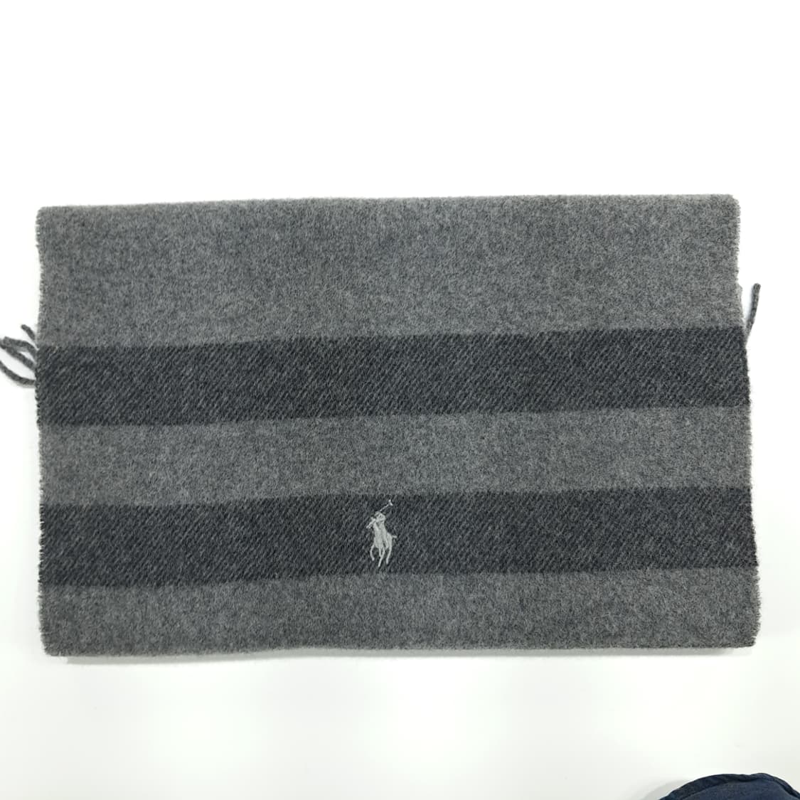 MX292 폴로 랄프로렌 그레이 투톤 스트라이프 울 목도리 머플러 상품이미지7