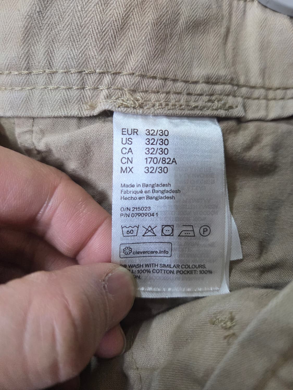 에이치앤엠 파라슈트 코튼 카고팬츠 32 33  상품이미지3