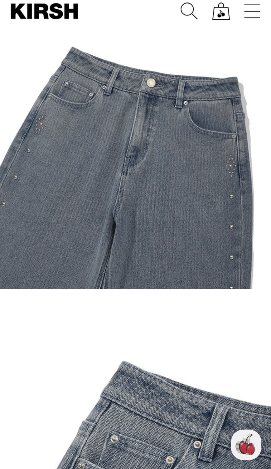 kirsh 키르시 와이드 데님팬츠 미착용 새제품 상품이미지2
