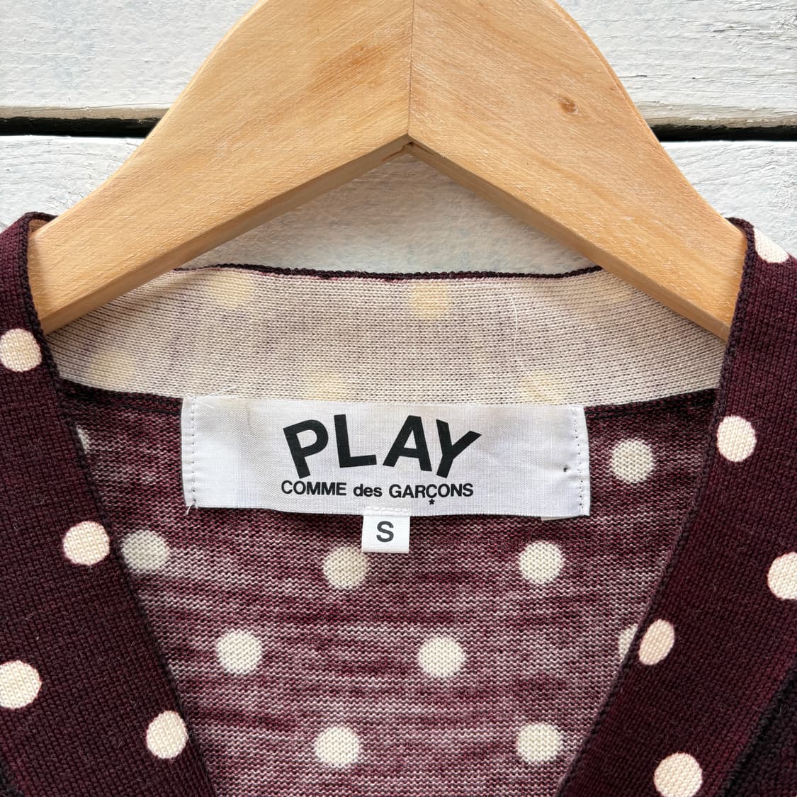 Comme des Garcons 꼼데가르송 도트 땡땡이 가디건 상품이미지5