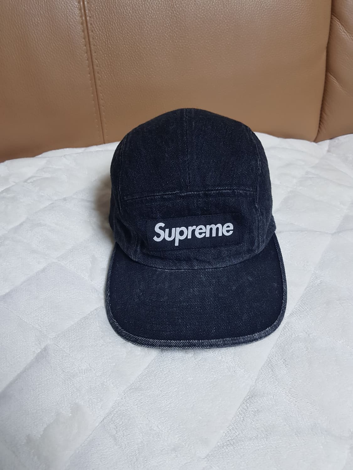 슈프림 데님 캠프캡 모자 볼캡 블랙 24SS 상품이미지1