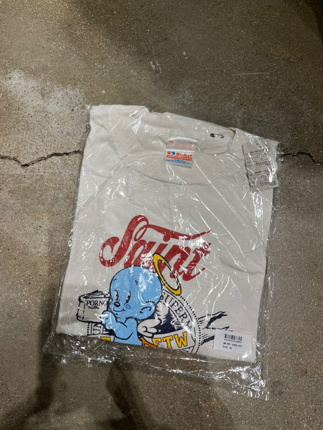 [새상품/XL] 세인트미카엘 베이비 반팔 티셔츠 화이트 상품이미지4