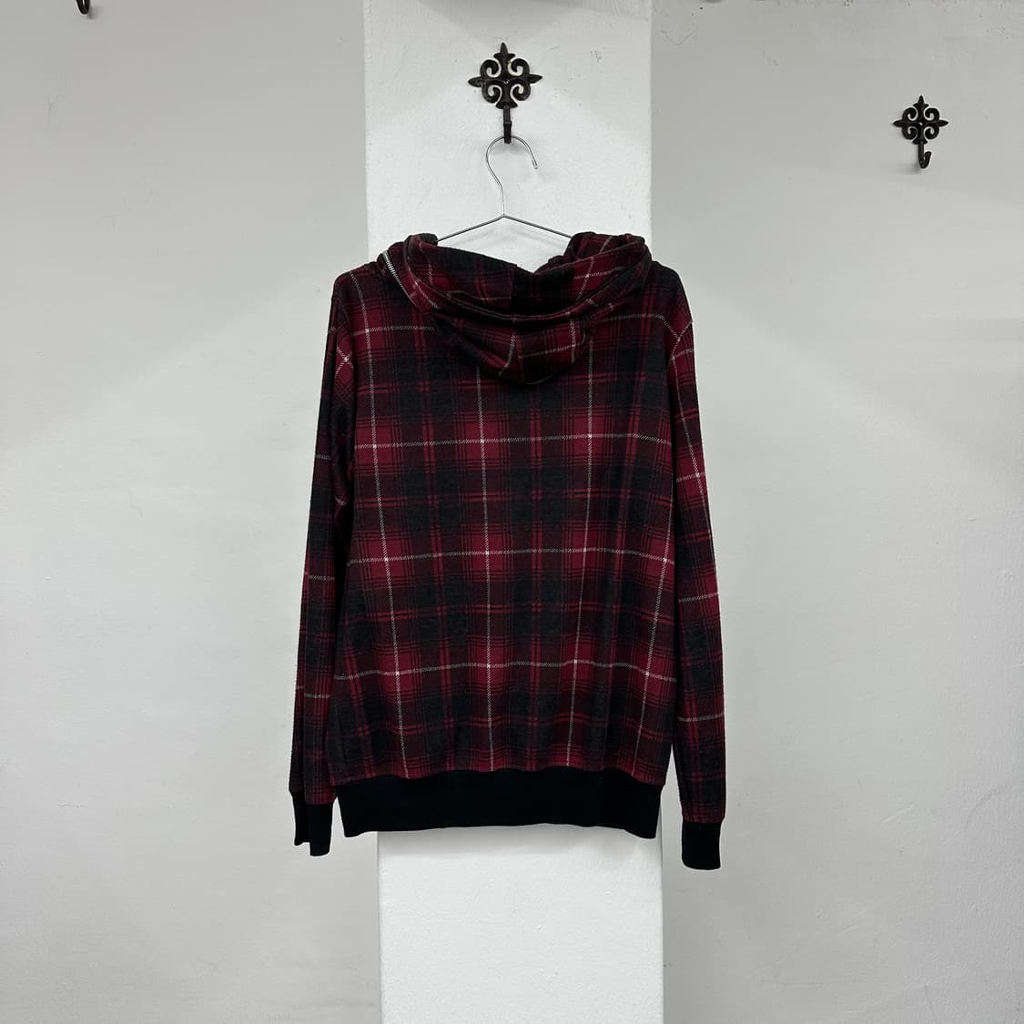 Red tartan bono zip jacket 상품이미지4