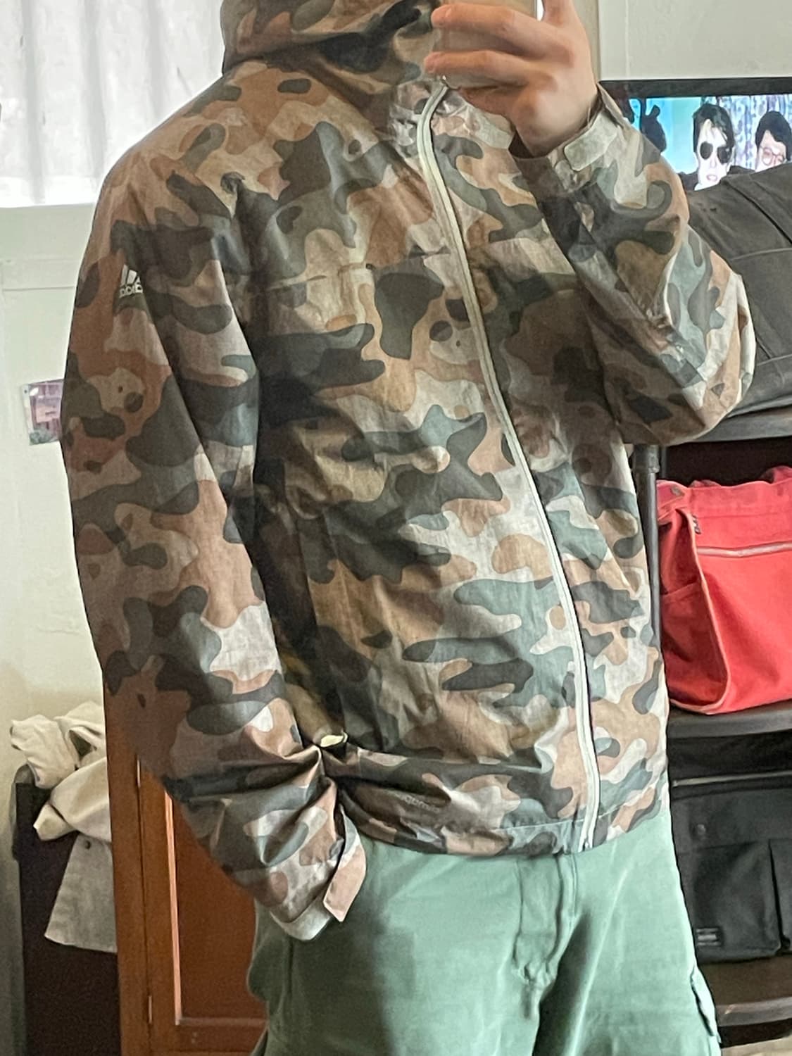 아디다스 카모 바람막이 L 상품이미지8