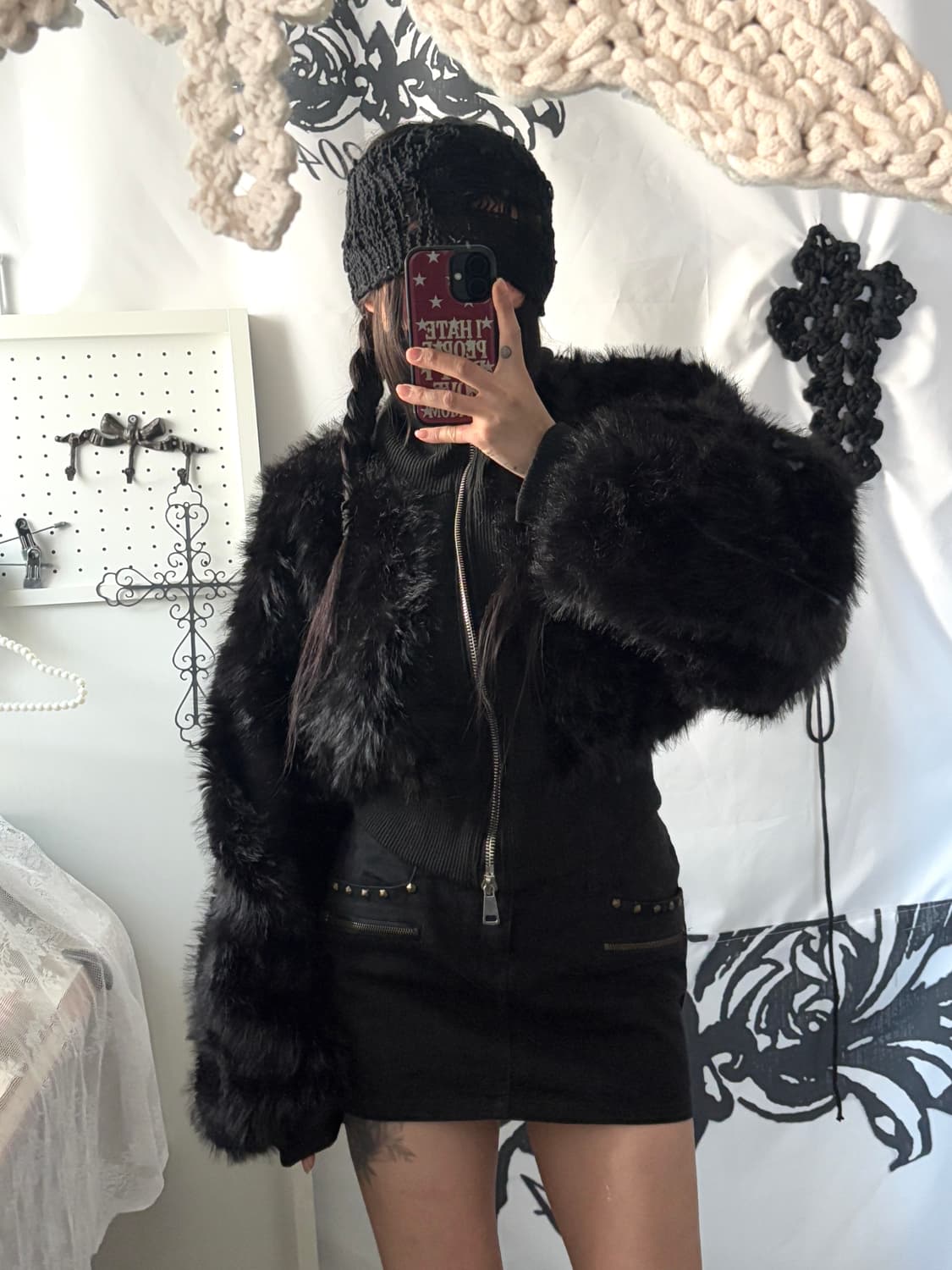 • Black Fake Per Two-Way Jacket  상품이미지3