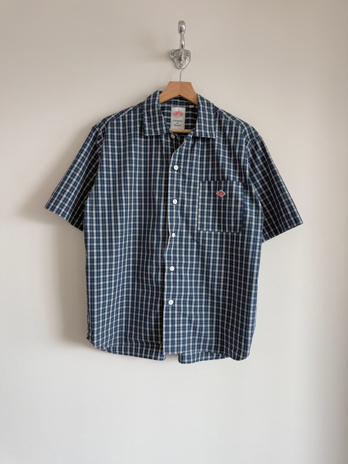 단톤(DANTON) 체크 반팔 셔츠 상품이미지1