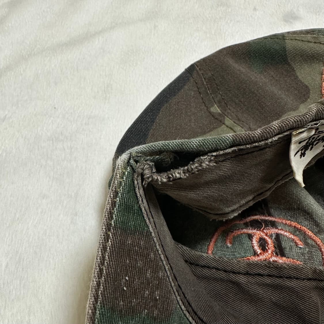 90s 올드 스투시 카모 볼캡 상품이미지6