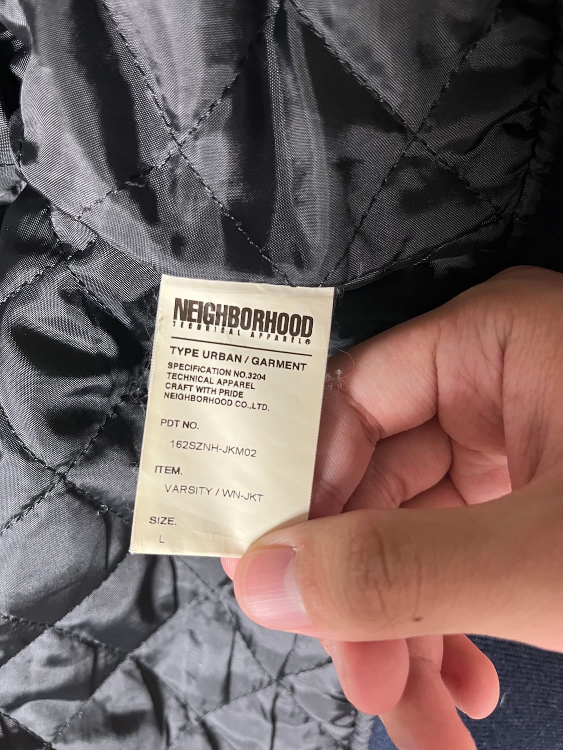 네이버후드 바시티 자켓 네이비 L 상품이미지4