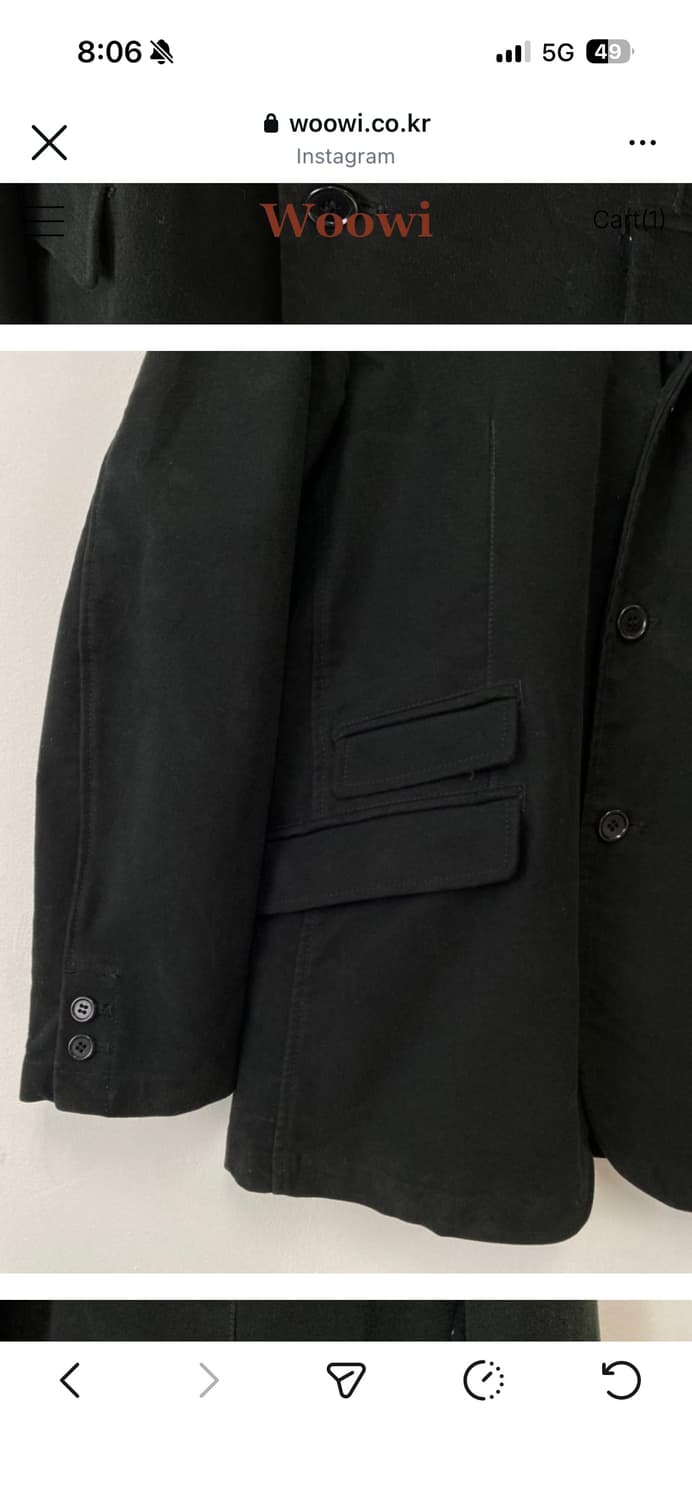 빈티지woowi 구매 자켓  상품이미지6