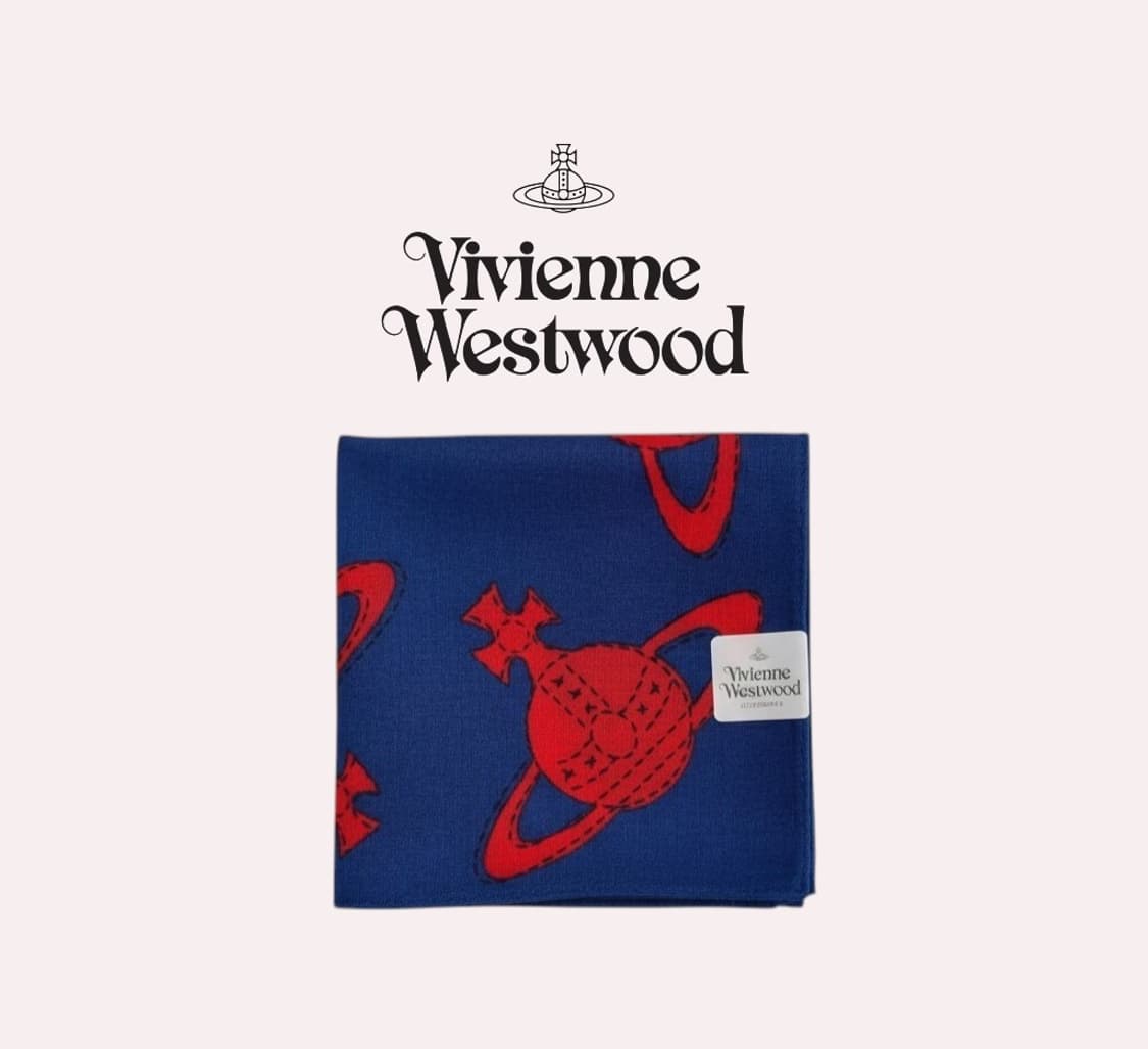 비비안웨스트우드 면 손수건 6 (새상품 with Case) 상품이미지1