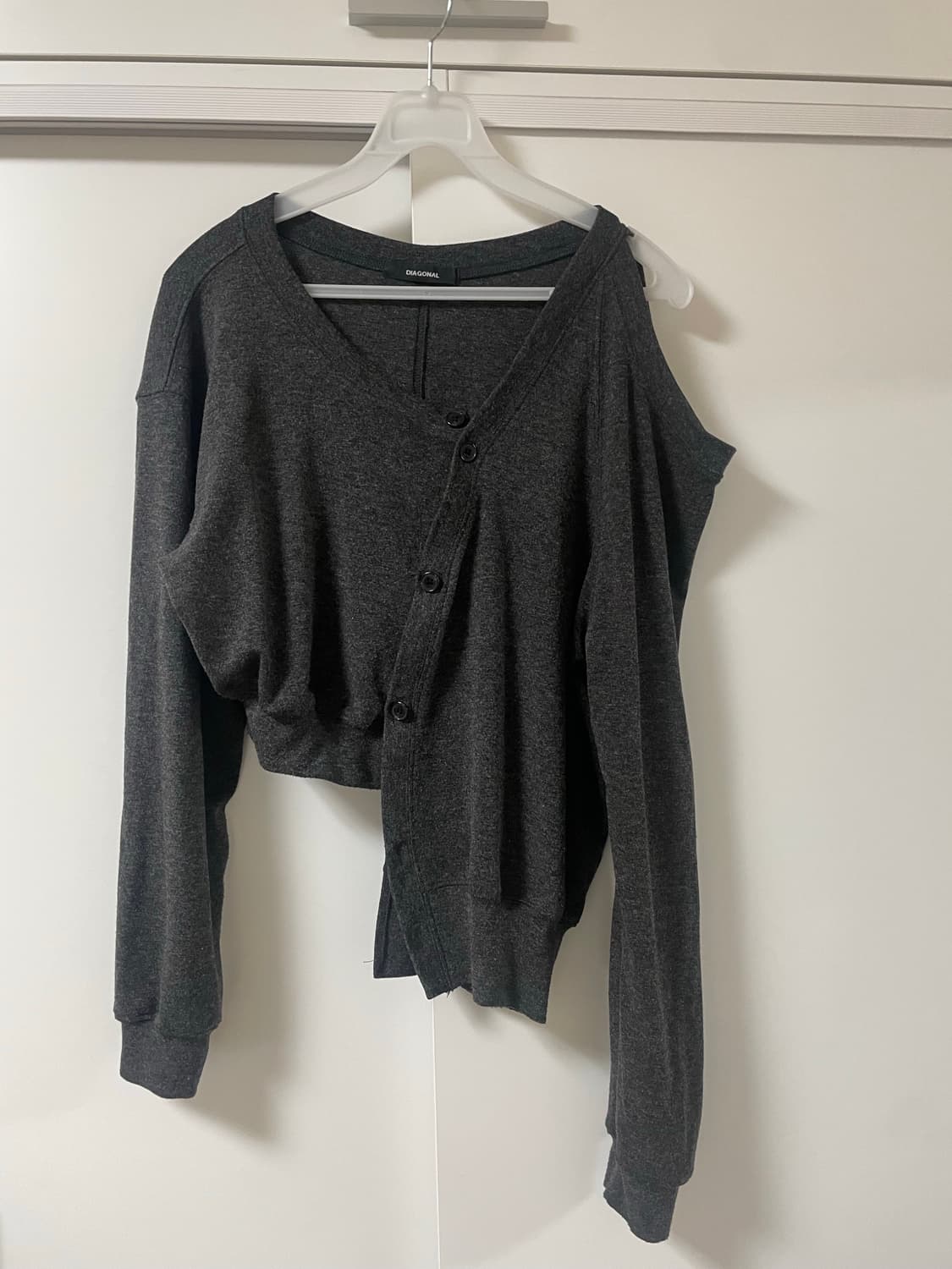 다이애그널 언발란스 홀 가디건 상품이미지7