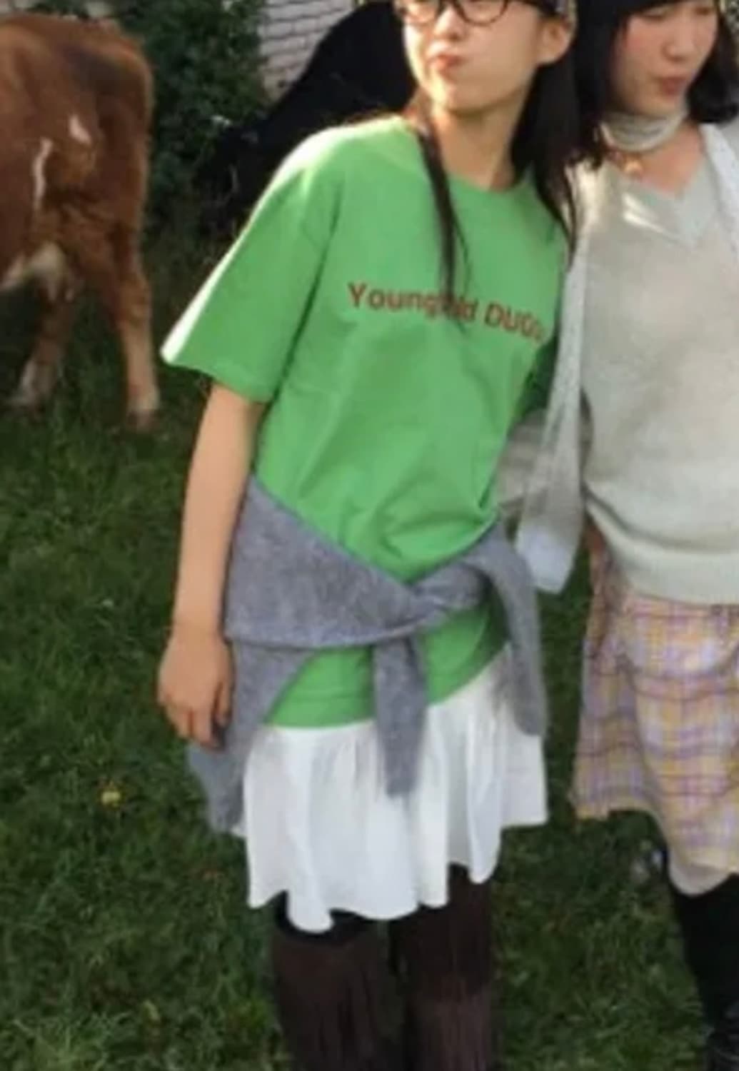 더기 로고 반팔슬리브 그린 상품이미지1