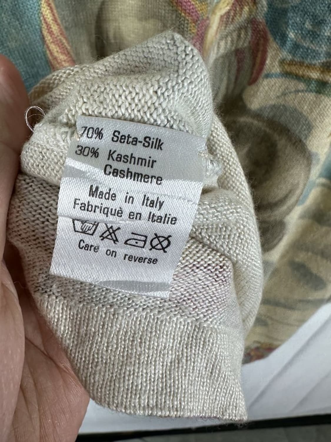 [XL] ROBERTO CAVALLI 실크 캐시미어 명화 니트 상품이미지4