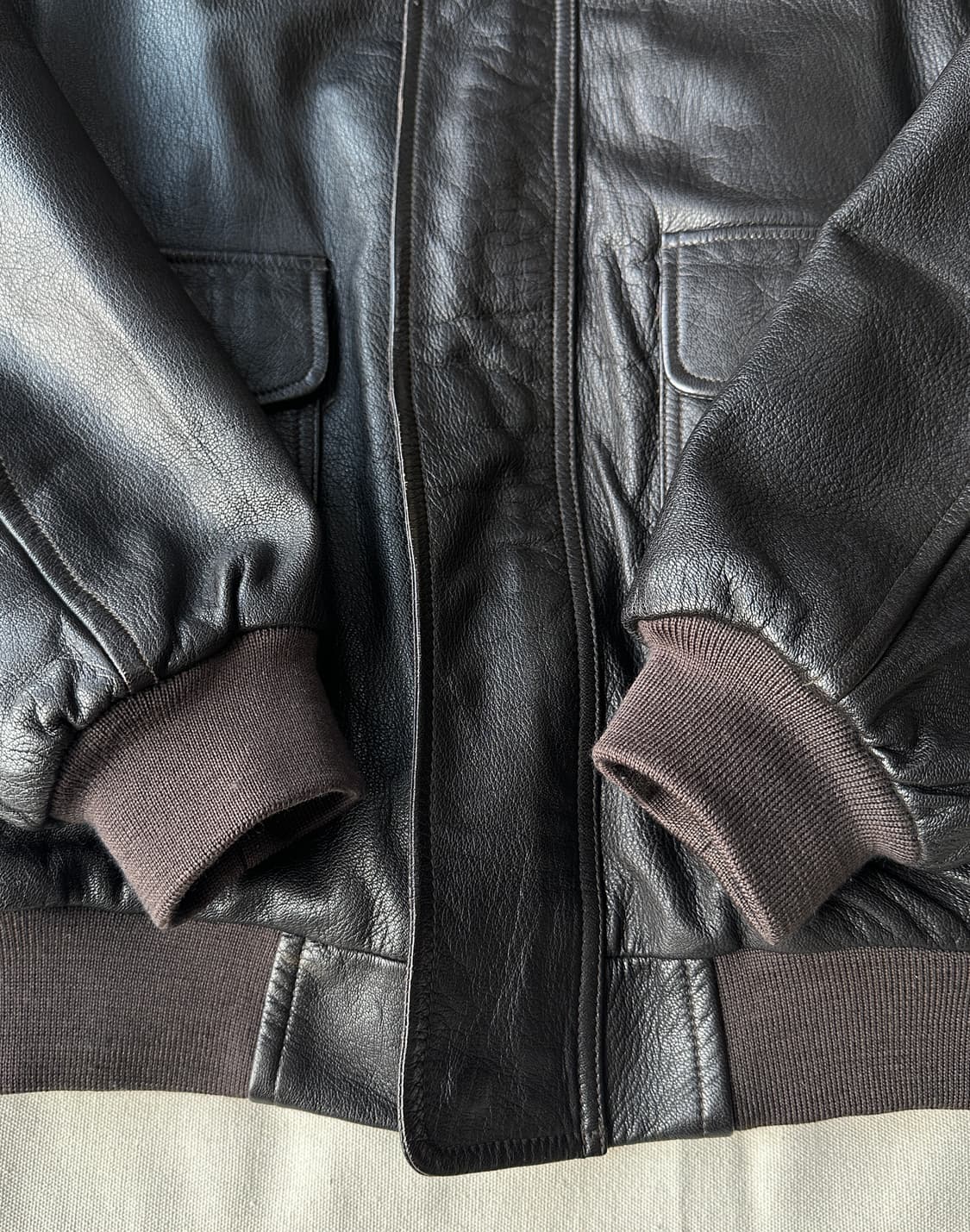 LL Bean 엘엘빈 A2 고트스킨 레더 자켓 M 상품이미지5