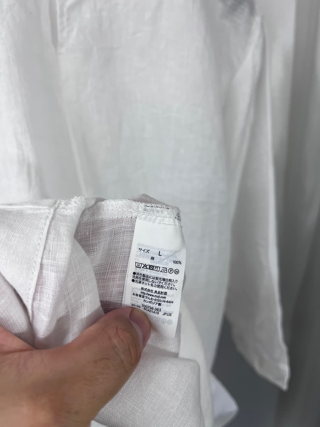 MUJI linen blouse  상품이미지5
