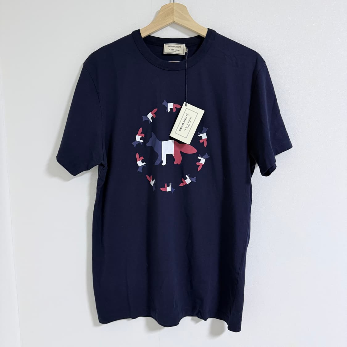 [M] 메종키츠네 반팔 티셔츠 네이비 상품이미지1
