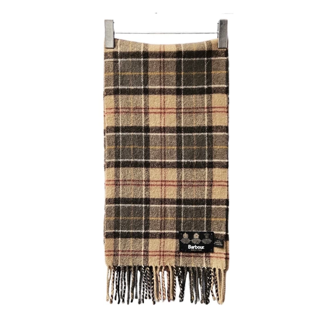 바버 램스울 타탄 체크 머플러 상품이미지1