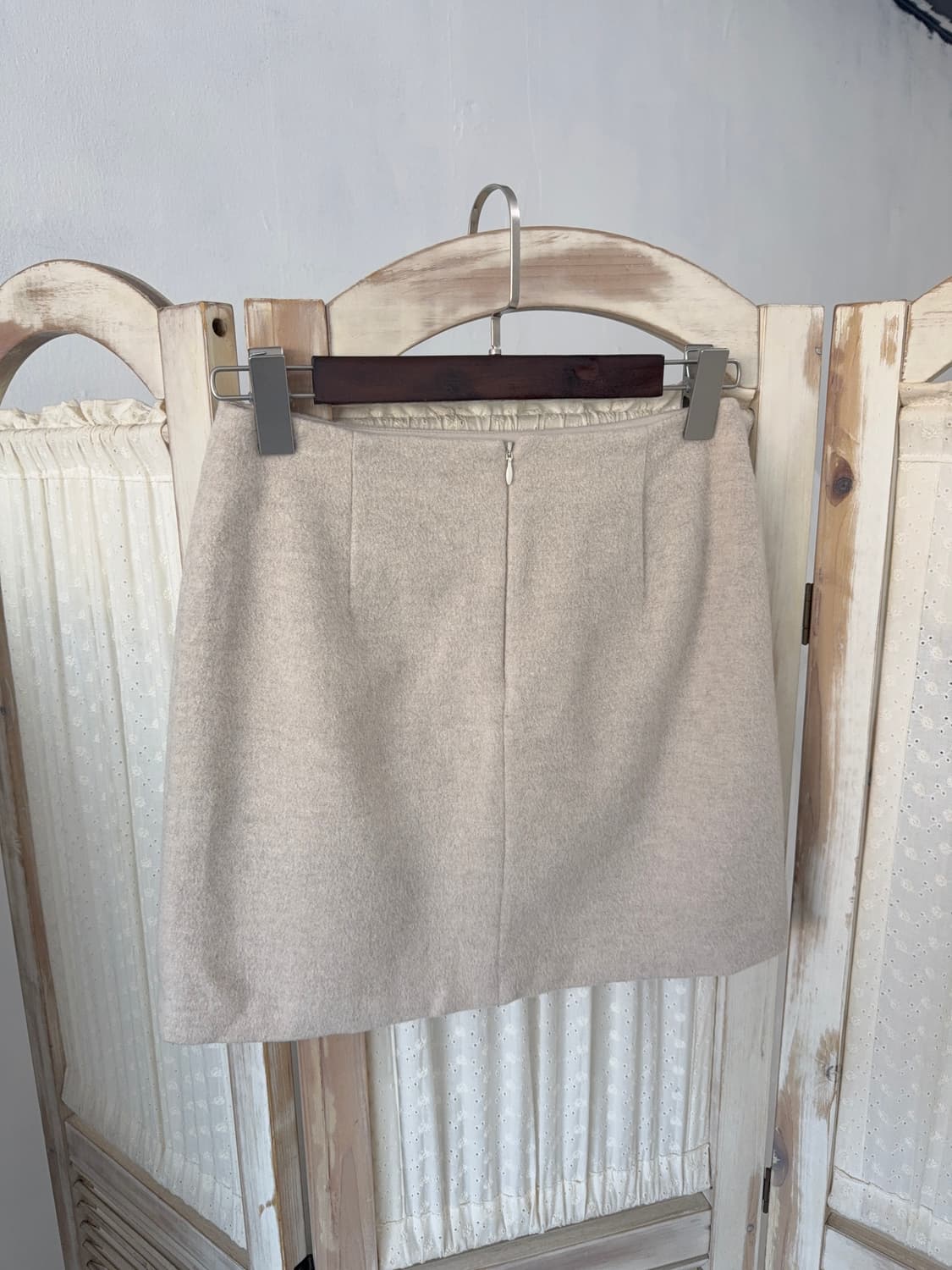 Cosy light beige wool skirt 상품이미지9