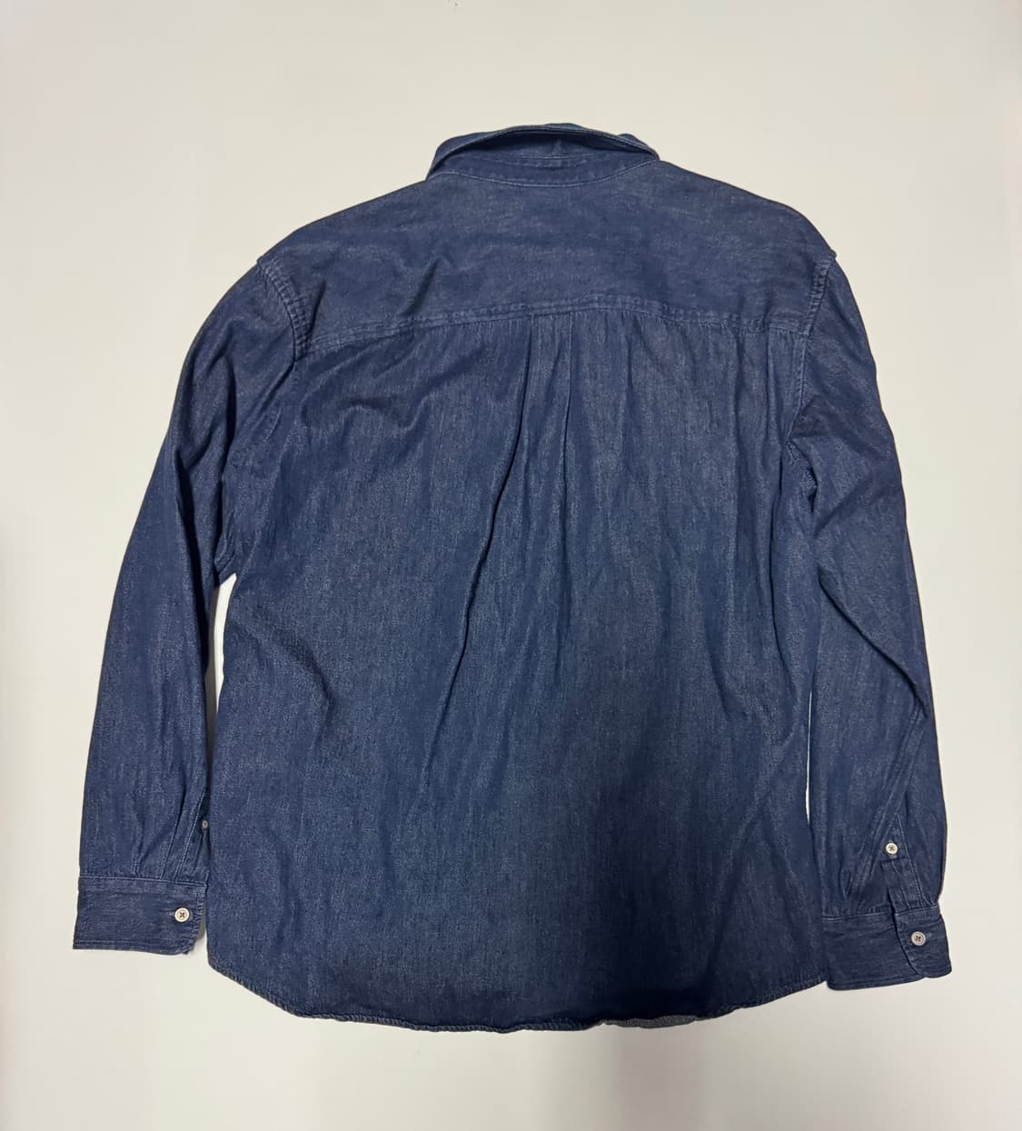 유니클로 빈티지 생지 워싱 데님셔츠 XL 상품이미지2