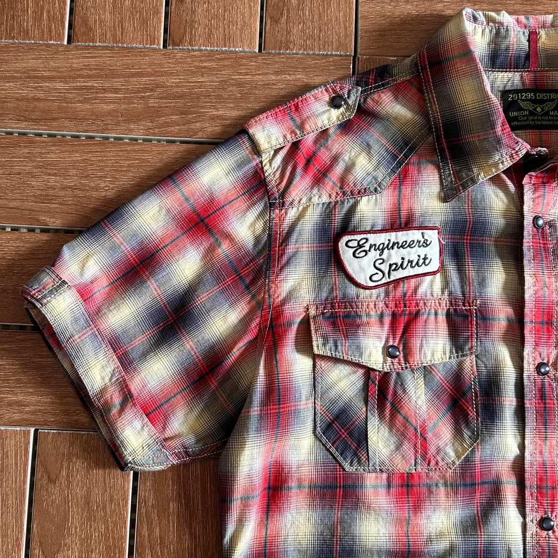 291295=HOMME check western 1/2 shirts 상품이미지3