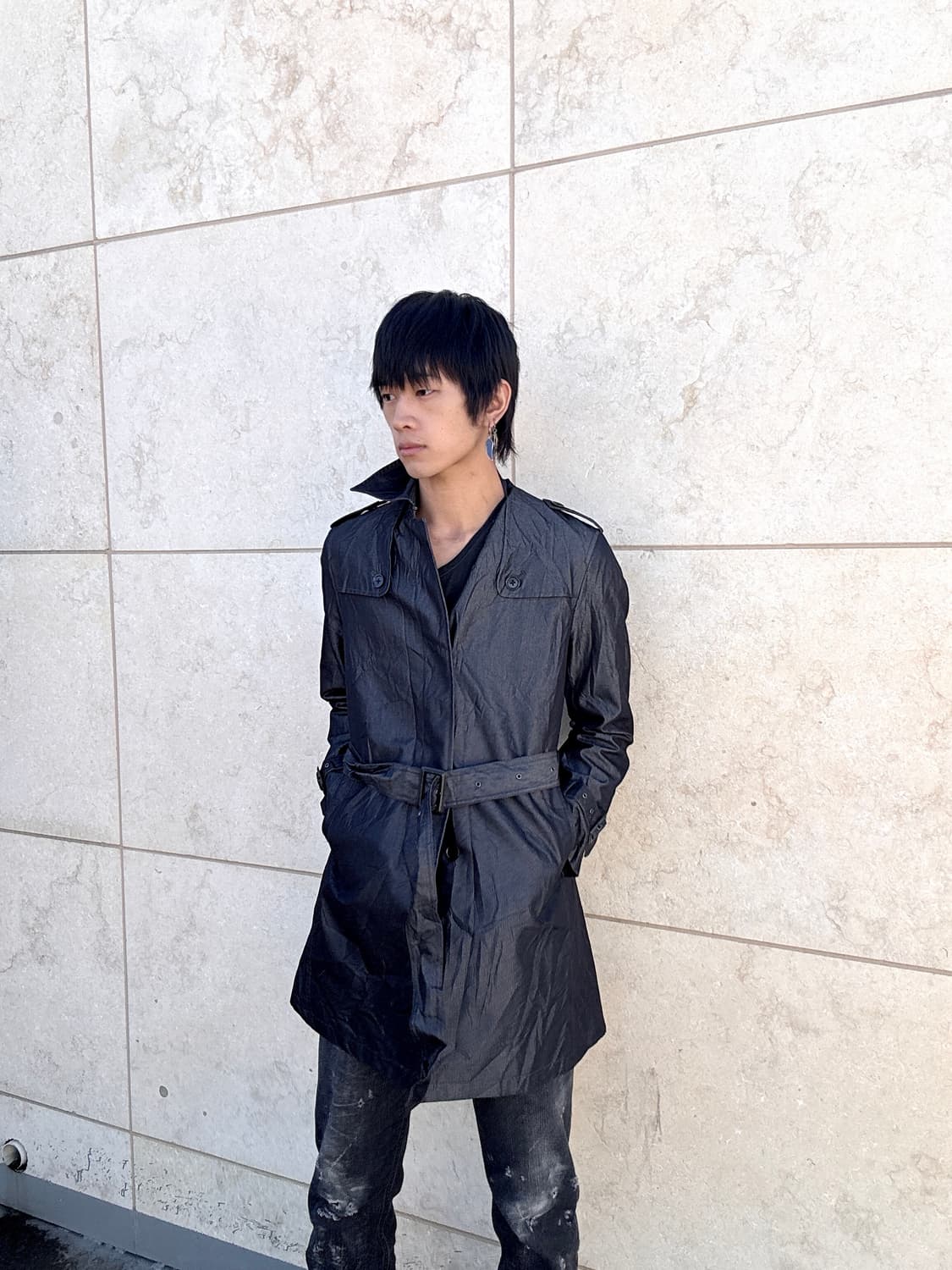 Stone Washed Chic Mood Coat Jacket 상품이미지1