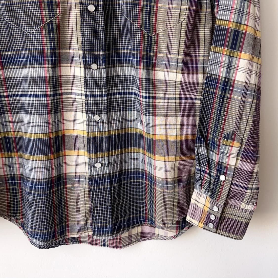 RRL 더블알엘 슬림 코튼 린넨 마드라스 웨스턴 셔츠 상품이미지3