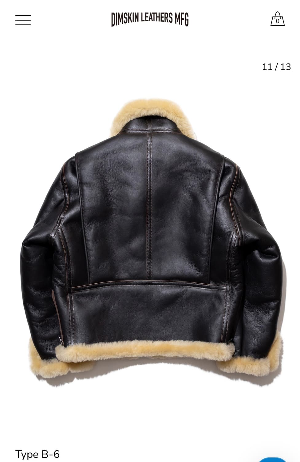 [구매] (M) 딤스킨 b-6 무스탕 무톤자켓 상품이미지3