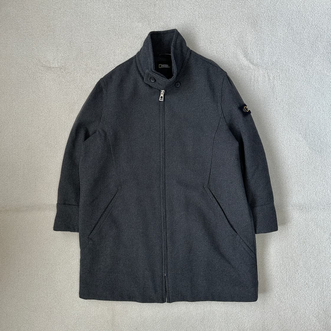 내셔널지오그래픽 하이넥 트윌 집업 코트 상품이미지2