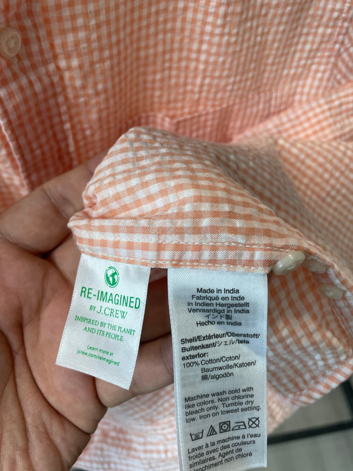(S) jcrew 제이크루 체크 시어서커 셔츠 상품이미지5