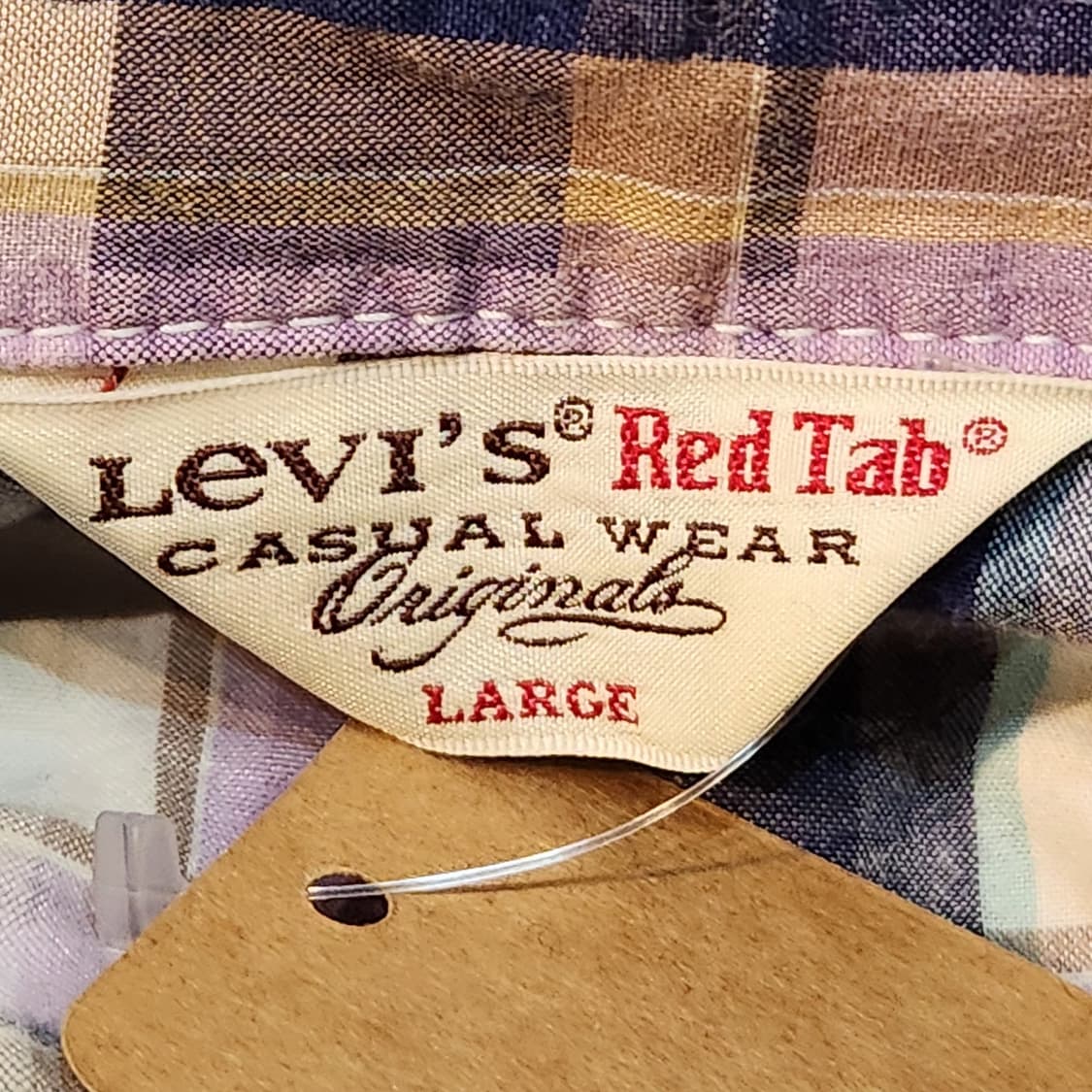 리바이스 레드탭 체크 긴팔 셔츠 남방 (L) 상품이미지3