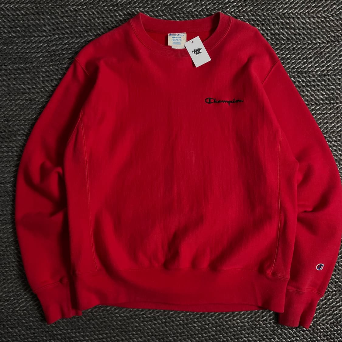 챔피온 리버스위브 미니멀 레드 스웻 셔츠y 3631 상품이미지2