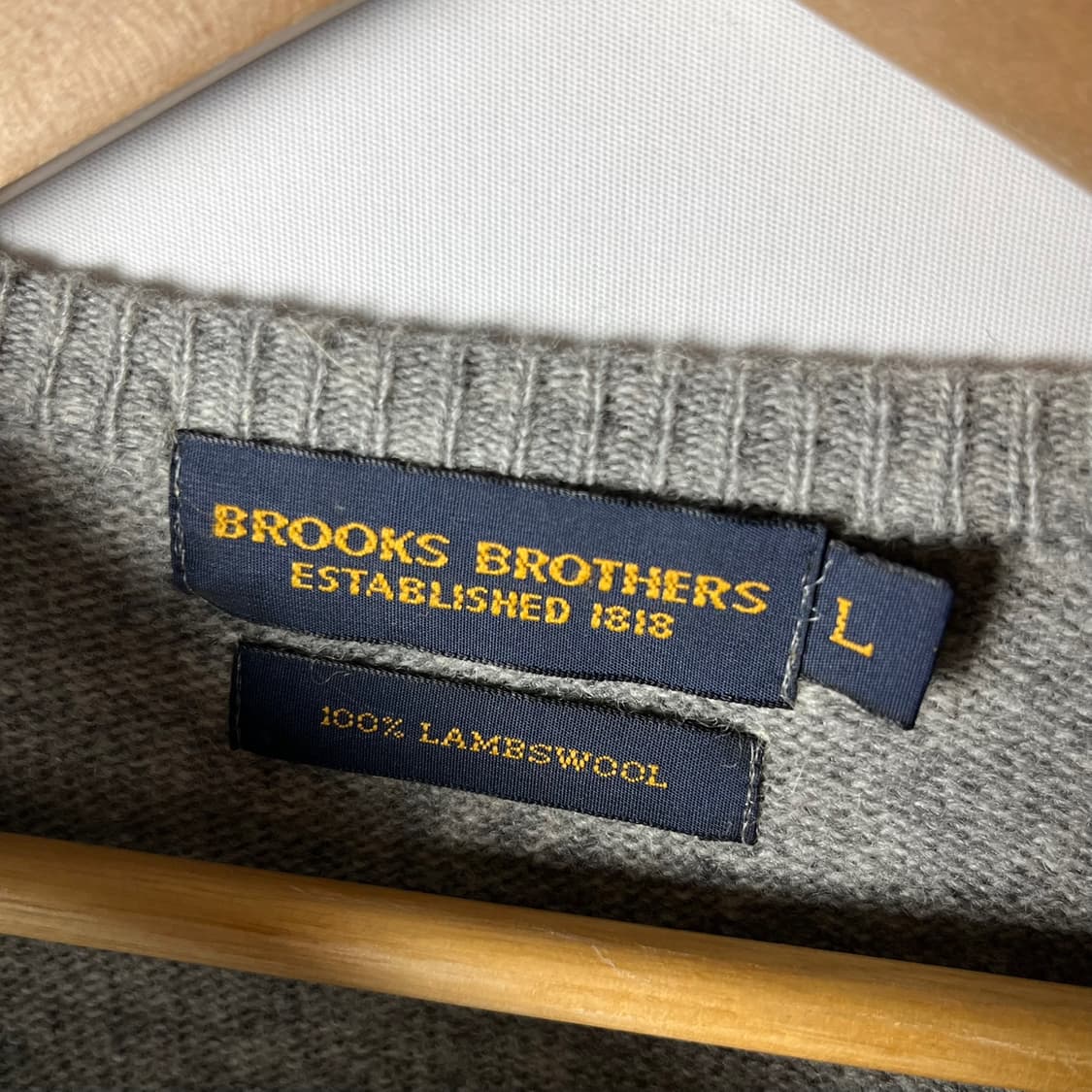 [Brooks Brothers] 브룩스브라더스 로고 램스 울 니트 상품이미지4